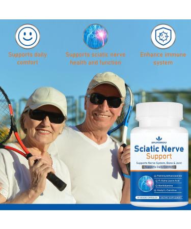 Sciatic Nerve Support Supplement Advanced Sciatic Nerve Support Formula with Pea Alpha Lipoic Acid Benfotiamine 60 Capsules - Buy Online on GoSupps.com