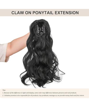DCBaboo 45cm Ponytail Extension - Wavy Curly Clip-In Hair Braid - Synthetic Long Hair for Instant Style - 150g Black - Buy Online on GoSupps.com