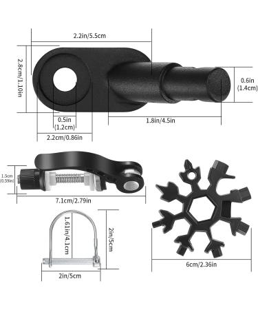Bicycle Trailer Coupling - Universal Compatibility Safety Pen & Multifunctional Key in Black | Shop Internationally - Buy Online on GoSupps.com