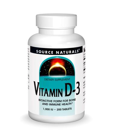 Source Naturals Vitamin D-3 1000 IU 200 Tablets - Buy Online on GoSupps.com