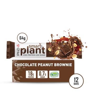 PHD Smart Plant Protein Bar - Vegan Low Sugar High Protein - Peanut Blondie 12 Pack (12 x 64g) - Buy Online on GoSupps.com