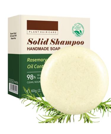 Organic Rosemary Shampoo Bar - Hair Growth Strengthening pH Balance Deep Cleansing for Scalp and Hair Loss Treatment