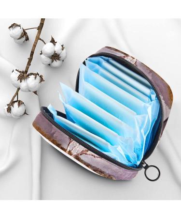 Menstruation Pad Bag with Zipper - Wildlife Forest Rhino Landscape | Women's Tampon & Napkin Collection Bag - Buy Online on GoSupps.com