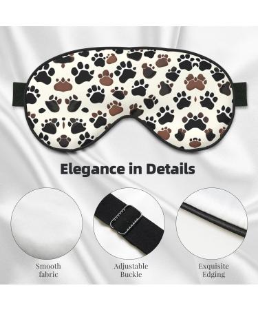 Dog Paw Prints Print Unisex Sleeping Eye Mask Soft Comfortable Light-Blocking Eye Mask - Buy Online on GoSupps.com