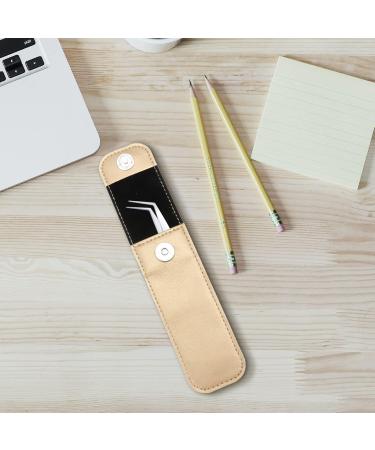 Beatifufu Compact Travel Tweezers Set - 3-Part Mini Steel with Cover & PU Leather Case - Rustproof Gold Eyebrow & Eyelash Grooming Tool - Buy Online on GoSupps.com