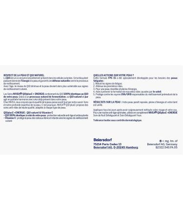 NIVEA Q10 Plus C Anti-Wrinkle + Energy Day Cream SPF 15 (1x 50 ml) anti-aging cream enriched with Q10 & Vitamin C moisturizing cream women's face care - Buy Online on GoSupps.com