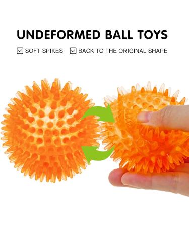 6 Pack Squeaking Rubber Balls for Small Dogs - Bright TPR Puppy Toys with Spikes | Fun Dog Kit - Buy Online on GoSupps.com