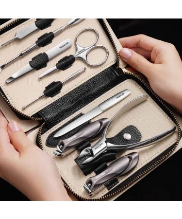 Nail Clippers Kit 9 Pieces Nail Scissors Set Professional Pedicure Nail Set Stainless Steel Beauty Care Tools Beauty Set with PU Leather Set Travel Nail Clippers (Color : B) - Buy Online on GoSupps.com