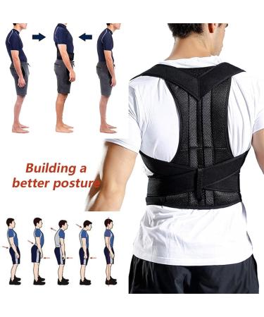 Posture Corrector Men Women Back Brace for Upper and Lower Full Back Support Straightener Waist Belts Support Provides Neck Back Shoulder Pain Relief (Size : X-Small) (Large) (XXXX) - Buy Online on GoSupps.com