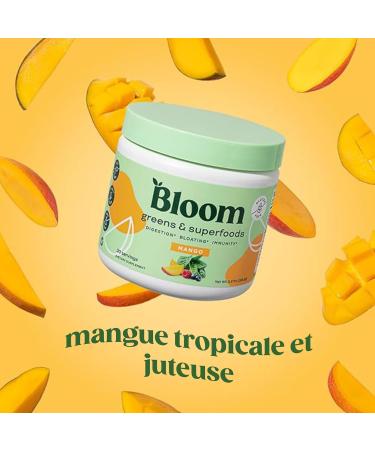 Bloom Nutrition Super Greens Powder - Probiotics for Digestive Health Digestive Enzymes with Superfoods Spirulina and Chlorella for Gut Health (Mango) - Buy Online on GoSupps.com