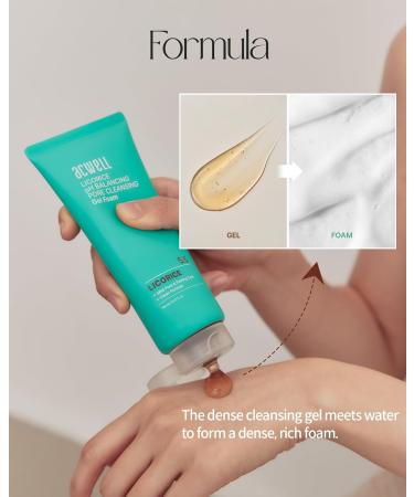 ACWELL Licorice pH Balancing Pore Cleansing Gel Foam - Gentle Hypoallergenic Facial Cleanser for Clear Skin Deep Pore Cleaning with Licorice Extract & LHA 5.4 fl. oz - Buy Online on GoSupps.com