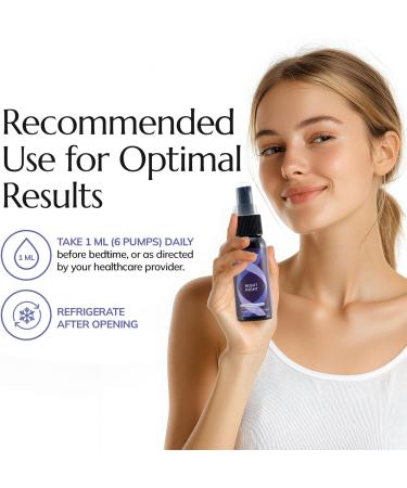 Neurobiologix Night Night Liposomal Sleep Spray Melatonin & GABA Oral Spray for Relaxation Bedtime Routine & Restful Nights Fast Absorbing Liposomal Delivery Non Habit Forming Vegan 1 Fl Oz - Buy Online on GoSupps.com