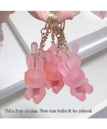 Super Cute Bunny Lip Glaze Keychain Lip Gloss - Portable Matte Velvet Lipstick Set (6 Pcs) for Girls | International Shipping - Buy Online on GoSupps.com