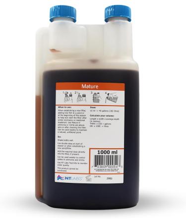 NT Labs Pond Mature 1000ml - Live Filter Bacteria for Pond, Breaks Down Fish Waste, Prevents Ammonia & Nitrite - Buy Online on GoSupps.com