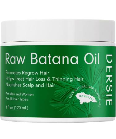 Raw Batana Oil for Hair Growth - 100% Pure & Organic | Unrefined Solid Oil from Honduras | Dr Sebi Approved | Thicker & Stronger Hair for Men & Women (4 FL OZ - Buy Online on GoSupps.com