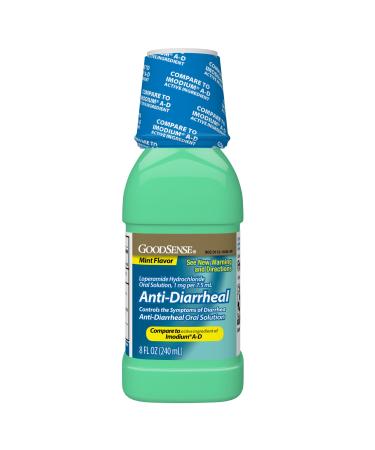 GoodSense Loperamide Hydrochloride Oral Solution 1 mg per 7.5 mL Mint Flavor Anti-Diarrheal Medicine Anti-Diarrheal 8 Fl Oz (Pack of 1)