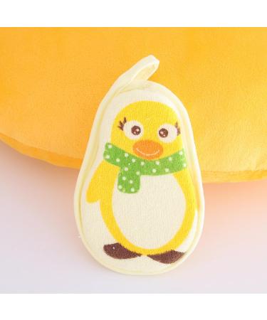 Bath Sponge for Children Sponge for Children for Bathing Cartoon Cleaning Sponge Reusable Body Washer Cute Bathroom Accessories for Sensitive Skin Children Shower Yellow Penguin - Buy Online on GoSupps.com