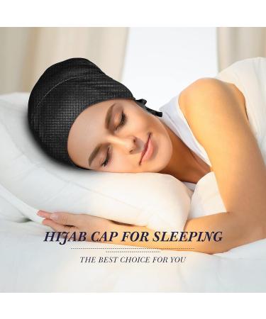 4-Piece Women's Hijab Caps | Soft Beanie Sleep Hats | Long Hair | Black White Grey Brown - Buy Online on GoSupps.com