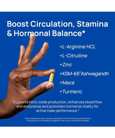 Selerb NAD+ Supplements for Men Nitric Oxide Prostate Health Supplements for Men with Resveratrol CoQ10 L Citrulline and Lycopene for Anti-Aging Stamina & Cellular Energy Support 60 Capsules 1 Bottle - NAD for Men - Buy Online on GoSupps.com
