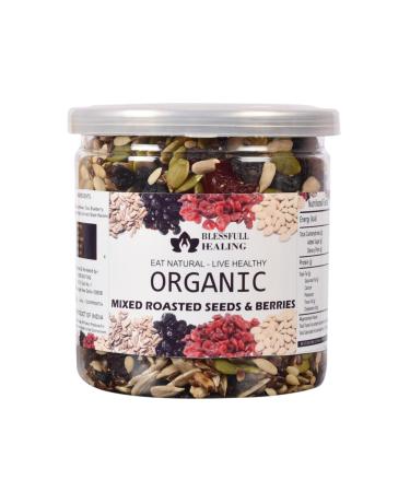 Blessfull Healing Organice Mixed Roasted Seeds & Berries 1 lb (453 Gram) Airtight Container (Packing May Vary)