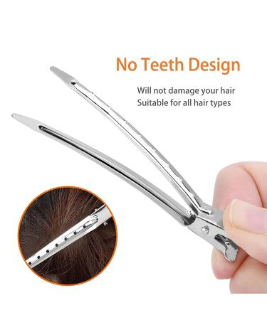 60 Pcs Duck Billed Hair Clips for Women Styling - Metal Hairdressing Single Prong Curl Pin Clips - Alligator Clips Hair Pins with Storage Box for Makeup, Hair Salon, Barber, DIY - Buy Online on GoSupps.com