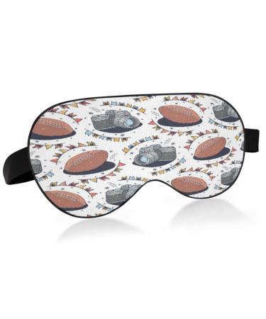 Sleep Mask Light Blocking Ball and Photo Camera Eye Mask for Sleeping with Adjustable Strap Sports Soft Lightweight Eye Cover Blindfold for Men Women Work Travel Naps