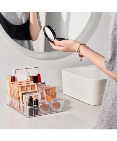 WECHENG BPA-Free Eyeshadow Palette Makeup Organizer - 7 Section Divided Vanity Holder for Drawer and Countertop - Modern Cosmetics Storage Solution (7.48 x 6.22 x 1.77) - Buy Online on GoSupps.com