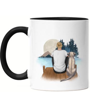 Personalized Kiddle-Design Dog Dad Mug - Black Gift for Dog Owners & Dog Lovers - Buy Online on GoSupps.com