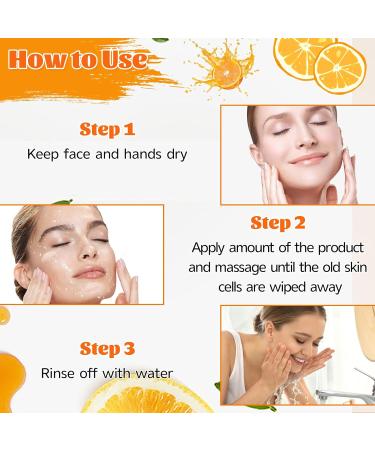 Dandin Natural orange exfoliating gel orange exfoliating gel orange cleansing peeling exfoliating gel peeling face for all deep cleansing 1 g 1er Pack - Buy Online on GoSupps.com