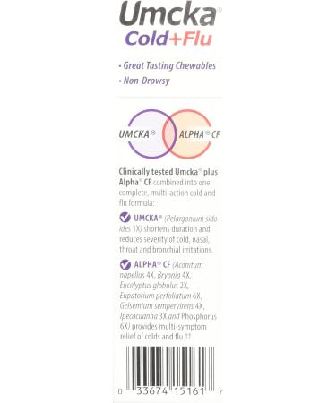 Nature's Way Umcka Cold + Flu Orange Chewables - 20 Tablets - Buy Online on GoSupps.com