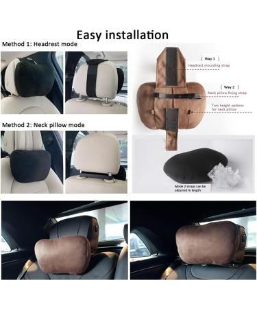 KWAKs Maybach Design S-Class Headrest & Waist Pillow Set - Super Soft Auto Cushions with Lordosis Support Black Suede Cover & PP Cotton Filling - Buy Online on GoSupps.com
