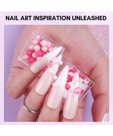 Makartt Rhinestone Glue Gel 15ml | UV Nail Glue Set with Pink Heart & Circular Charms | Nail Jewelry & Designing Accessories | Perfect for Valentine's Day Manicure Gifts - Buy Online on GoSupps.com