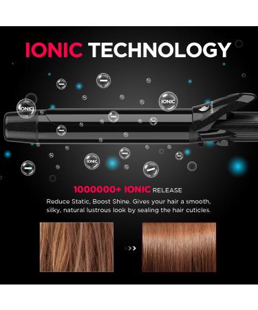 MiroPure 1 1/4 Inch Curling Iron - Tourmaline Ceramic Ionic Technology Professional Dual Voltage Wand Glove Included - International Shipping Available - Buy Online on GoSupps.com