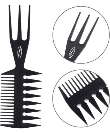 Fine Lines 3-in-1 Styling Comb | Hair Detangling & Shower Comb for Afro, Wet, & Curly Hair | Antistatic Design | Thick Plastic Black - Buy Online on GoSupps.com