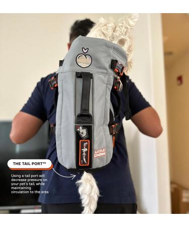 Little Chonk Maxine One Dog Backpack - Comfortable & Safe with Snacc Pacc Hip Belt - Chonkcrete Gray | International Shipping - Buy Online on GoSupps.com