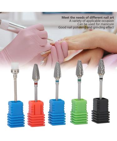 5pcs Tungsten Steel Nail Drill Bit Set | 2.35mm Polishing & Grinding Head for Dead Skin Removal - Buy Online on GoSupps.com