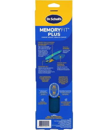 Dr. Scholl's Memory Fit Plus Massaging Gel Comfort Insoles Memory Foam & Gel All-day Comfort Arch Support Distributes Pressure Shock Absorbing Trim Inserts to Fit Shoe Men's Size 8-14 1 Pair For Men - Buy Online on GoSupps.com