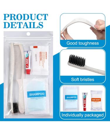 Hushee 96 Sets Bulk Hygiene Kit | Essential Toiletry Kits for Homeless & Travel | Shampoo Soap Comb Toothbrushes & Toothpaste Individually Wrapped - Buy Online on GoSupps.com