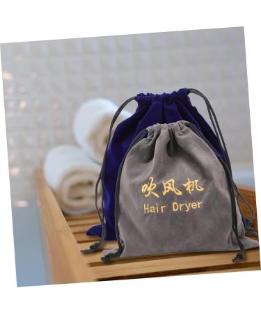 FOMIYES 8 Pcs Storage Bag Smooth Hair Dryer Bag Curl Hair Dryer Drawstring Hair Dryer Holder Gym Bag Velvet - Buy Online on GoSupps.com