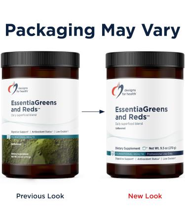 Designs for Health EssentiaGreens and Reds (Unflavored 30 Servings) Vegan Superfood Powder with Spirulina Kale Apple & More for Daily Nutrition and Digestive Health - Buy Online on GoSupps.com