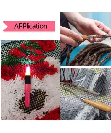 7-Piece Latch Crochet Hooks Tool Set with Light | Dreadlocks Needle for Braiding Crafts - Buy Online on GoSupps.com