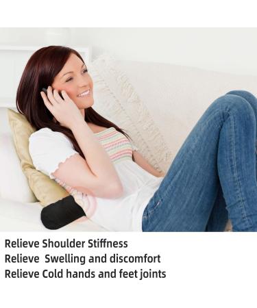 2L Natural Rubber Long Hot Water Bottle with Fluffy Cover - Heat Therapy & Neck Wrap, Personalized for Children, Men, Women - Black - Buy Online on GoSupps.com