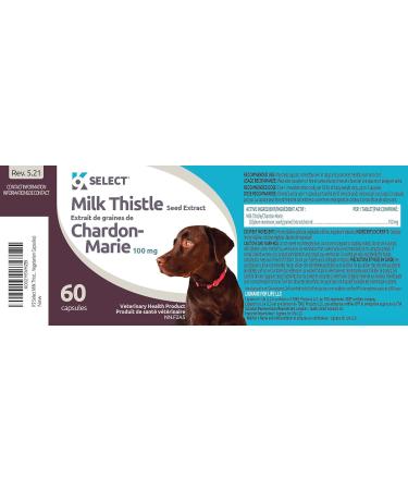 K9 Select Milk Thistle for Dogs 100mg - Canine Liver Health Natural Milk Thistle Supplement - Liver Support Supplement - Milk Thistle Herbal Supplements (Unflavored) - Buy Online on GoSupps.com