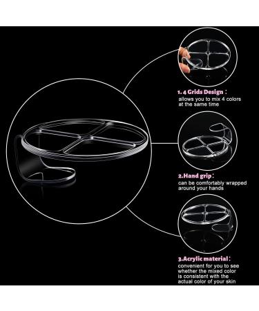 2 Pieces Clear Makeup Mixing Palette Set with Spatulas - Ideal for Foundation Nail Art & Manicure - Buy Online on GoSupps.com