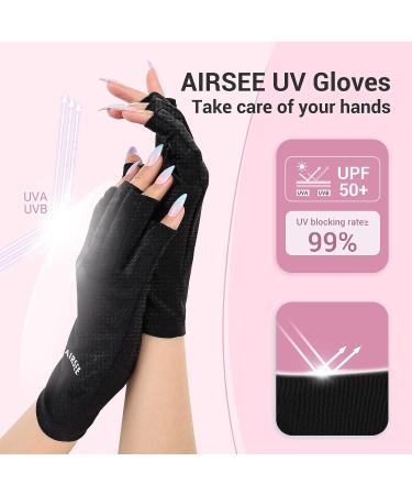 AIRSEE Anti UV Gloves - UPF50+ UV Protection for Manicures and Nail Art - Buy Online on GoSupps.com