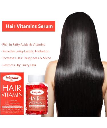 Hair Treatment Serum 60 Moroccan Oil Vitamin Capsules Restores Dry Frizzy Hair Leave-In Conditioner for Hair Repair - Buy Online on GoSupps.com
