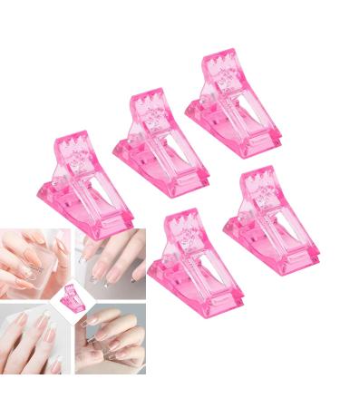 5 Piece Nail Tip Clips for Quick Acrylic Nail Shaping - Portable DIY Tool for Gel Extensions - Pink - Buy Online on GoSupps.com