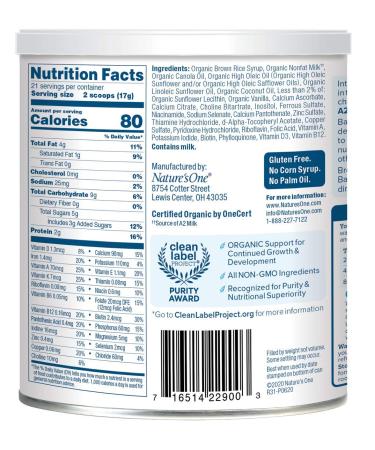 Organic Premium Toddler Formula | Baby's Only Dairy 12.7 Oz (Pack of 6) | Non-GMO, USDA Organic, Clean Label Project Verified | Promotes Brain & Eye Health - Buy Online on GoSupps.com