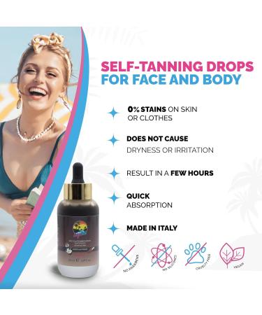 Bayablu Self-tanning Drops for Face and Body For a Even and Natural effect Rapid Absorption Moisturizing and Anti-Aging Action 50 ml - Buy Online on GoSupps.com