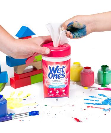 WET ONES Antibacterial Hand Wipes Fresh Scent 40 Each - Pack of 4 | Effective Hand Hygiene Solution - Buy Online on GoSupps.com